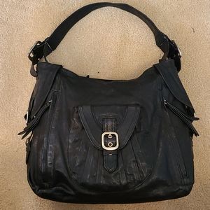 Junior Drake black leather purse
